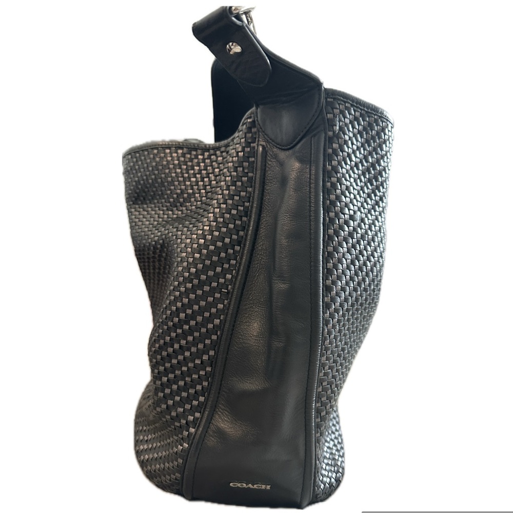 Coach Black and Gray Woven Women’s Hobo Bag